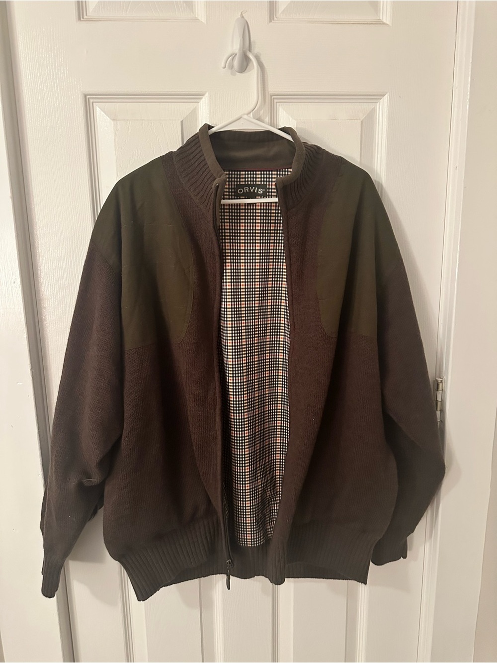 Orvis Brown Two-Tone Men's Zip Bomber